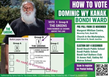 How-To-Vote Greens in Bondi Ward